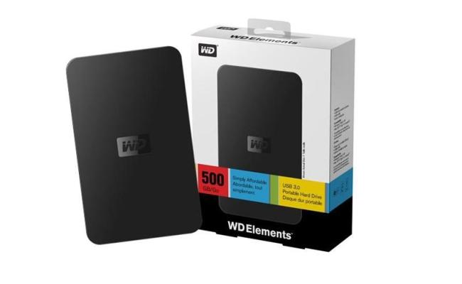 WD Elements 500GB USB 3.0/2.0 Portable Hard Drive
